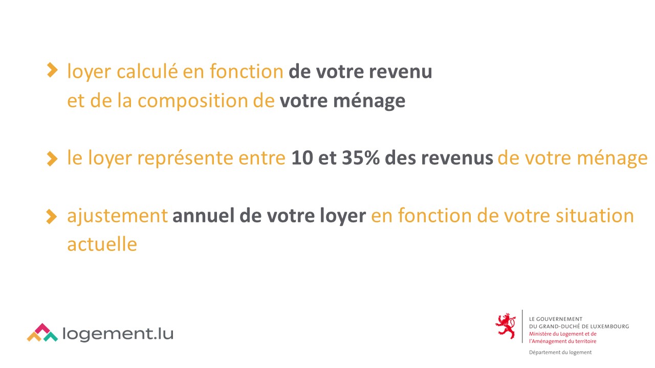 Logements publics Loyer abordable Logement.lu Ministère du